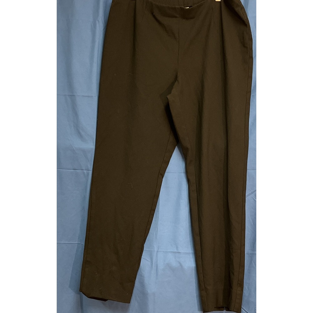 J. Jill Pants Womens Large Black Ponte Knit Slim Leg Pull On Comfort Dress Pants